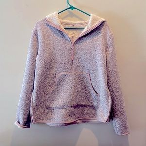 Super Cozy Light Pink Mauve hooded pullover size Extra small XS